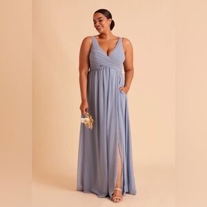 Laurie Empire Dress Dusty Blue 1X (Bridesmaid)